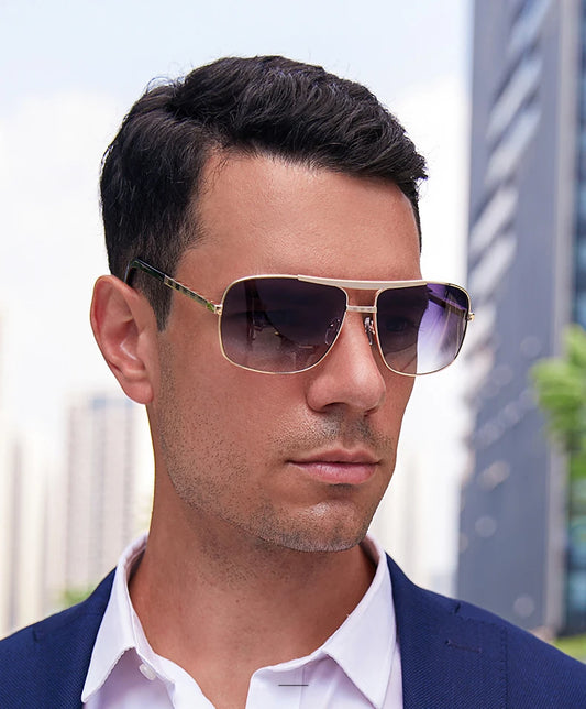 Vintage Square Men Sunglasses Brown 2025 Luxury Brand Retro Classic Sun Glasses For Man UV400 Oculos De Sol Masculino Wholesale